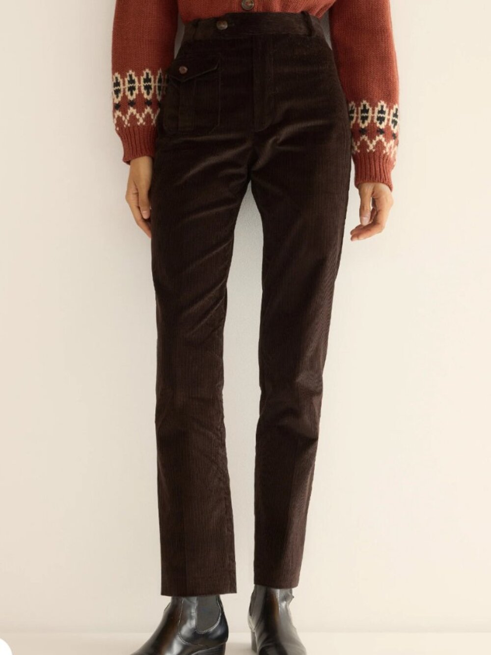 Doen Hartifield Corduroy High Rise Caviar Pants - Size 2 - EUC!